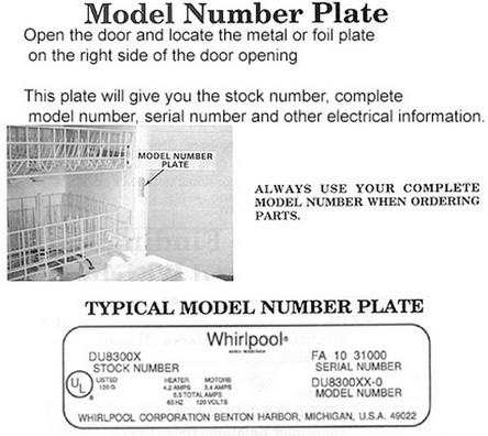 Liste over Whirlpool Refrigerator Model Numbers