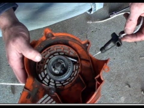Як замінити витягуючий шнур в газовидувачі Stihl