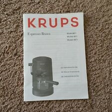 Krups Espresso Maker 871 Инструкции