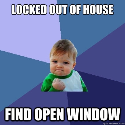 Como abrir uma janela de casa bloqueada