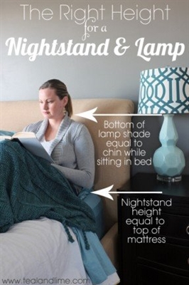 Quelle doit être la hauteur des lampes de chambre à coucher avec une tête de lit?
