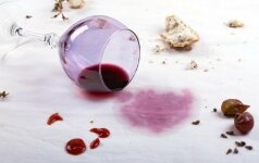 Kaip pašalinti raudonojo vyno dėmes nuo kilimo