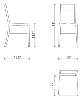 La hauteur standard pour une chaise de salle à manger