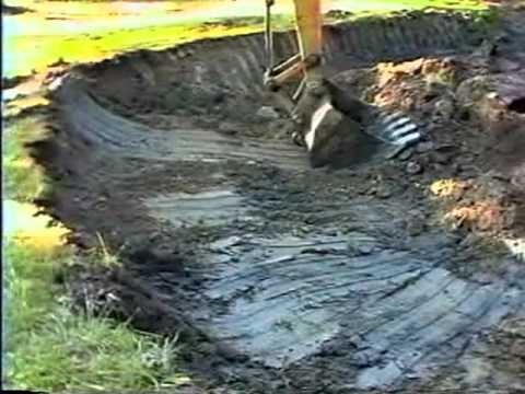 Jak kopat rybník pomocí rypadla