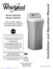 Whirlpool WHES30 Water Softenerのトラブルシューティング方法