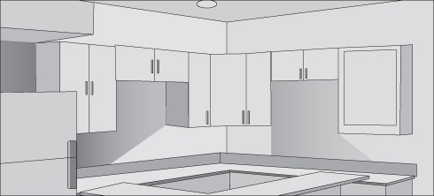 La altura de los gabinetes sobre un fregadero de cocina