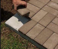 Gießen von 1 Zoll dickem Beton
