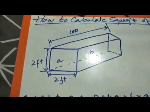 Kako izračunati površino vodov do kvadratnih stopal