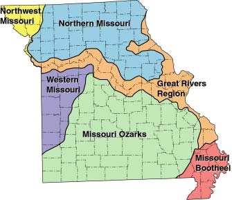 Jaki typ gleby występuje w Missouri?