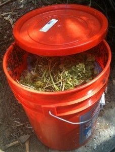 Sådan komposteres du i en 5-gallon spand