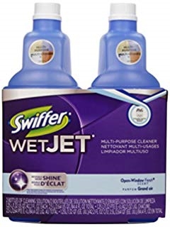 Tyhjän pullon poistaminen Swiffer WetJet -laitteesta