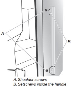 Festziehen eines Amana-Kühlschranktürgriffs