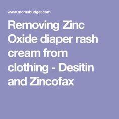 Cum să elimini crema de zinc din țesătură