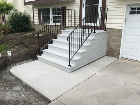 Como instalar etapas de concreto pré-moldado