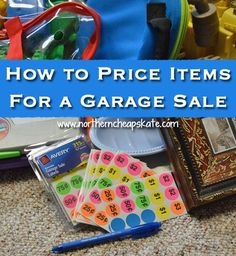 Items prijsen voor een garageverkoop