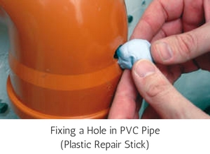 Kako pritrditi majhno luknjo v PVC cevi