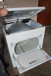 Kako odpreti ploščo za sušenje Kenmore
