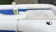 Jak usunąć żółknięcie z białej winylowej tapicerki łodzi