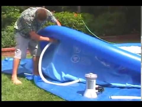 Como dobrar e armazenar uma piscina Intex de 16 pés