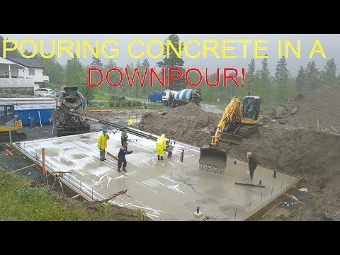 Hvordan helle betong i regnet