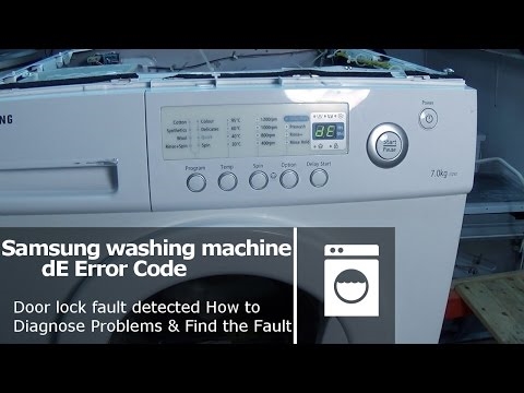 En Samsung-vaskemaskins DE-fejl