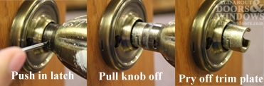 Làm thế nào để loại bỏ một tay nắm cửa không có ốc vít có thể nhìn thấy
