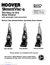 Instruções para o Steam Vac Dual V