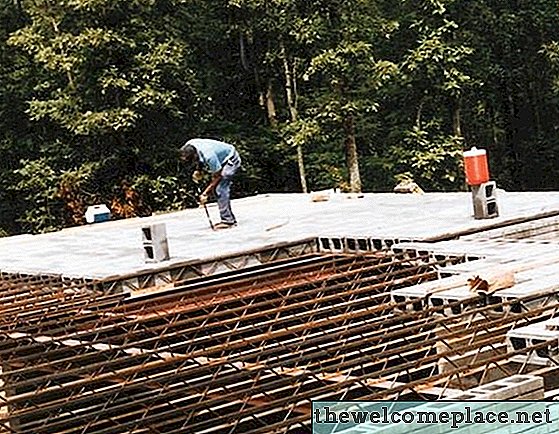 Construindo um telhado de bloco de concreto