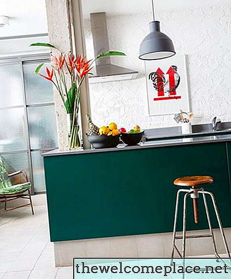 Виходить сірий і зелений колір - це приголомшливий кухонний комбо